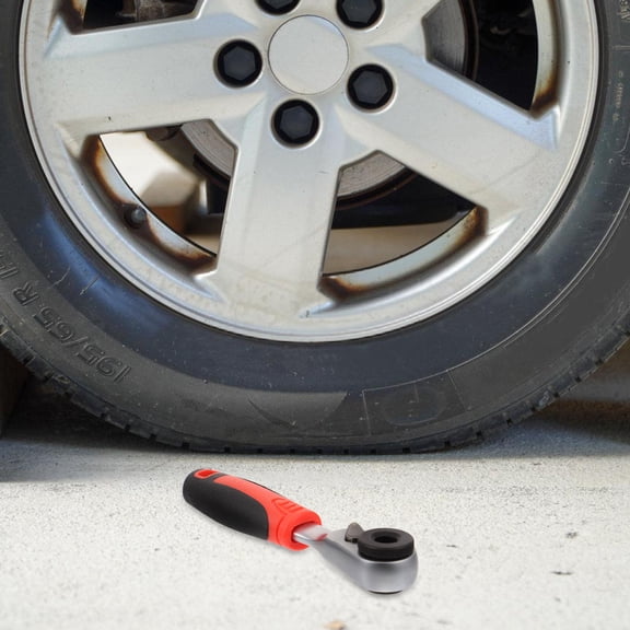 YUNLIGHTS Compact Red Ratchet Tool for Home Use with Comfort Grip and Rust Resistant Steel