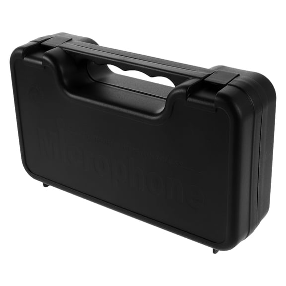 YUNLIGHTS Condenser Microphone Storage Box Black Plastic Case with Tearable Cotton Liner for Travel