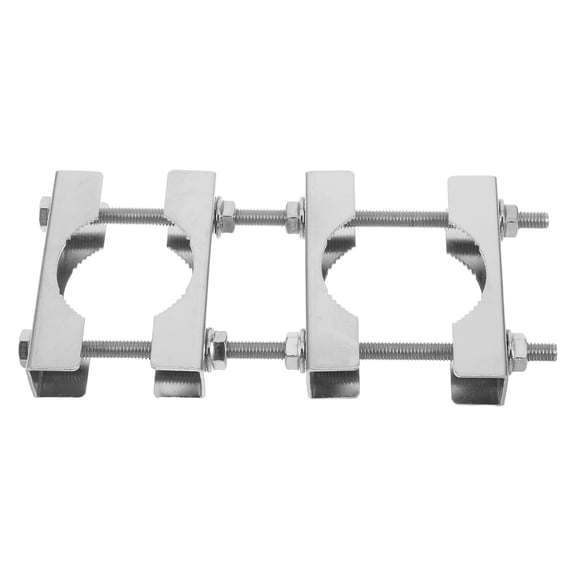 YUNLIGHTS Double Antenna Mast Mount Bracket Kit Grey Galvanized Iron Heavy Duty Weather Resistant Outdoor
