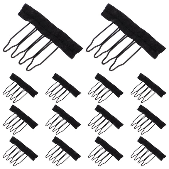 YUNLIGHTS Durable Black Wig Combs for Making Wig Caps with Innovative Grip Design