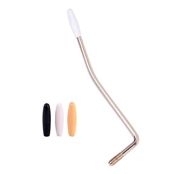 YUNLIGHTS Golden Single Arm Tremolo Whammy Bar for Guitar with 3 Caps Durable High Grade Material