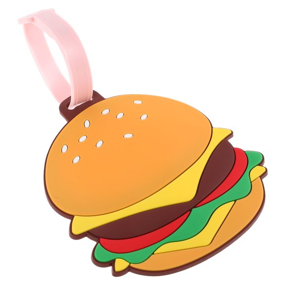 YUNLIGHTS Adorable Multi Color Hamburger Luggage Tag Plastic Travel Bag Identifier for Suitcase
