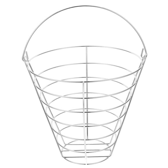 YUNLIGHTS Golf Ball Retrieving Basket 304 Stainless Steel Round Silver Driving Range Style 1Pack