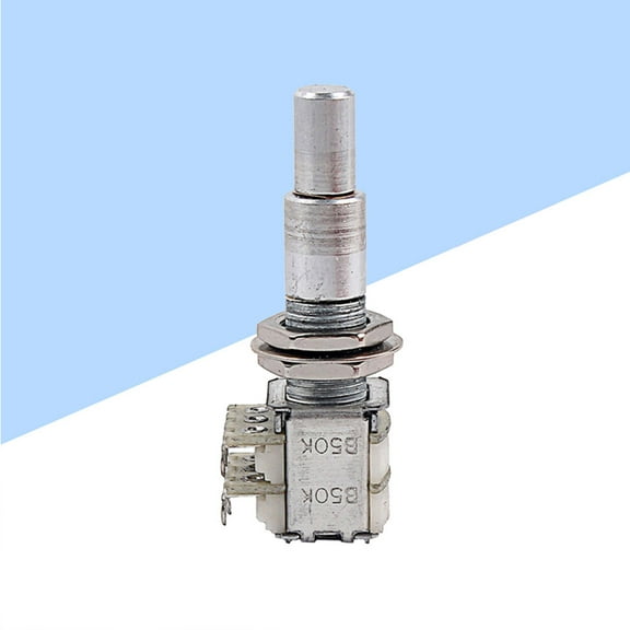 YUNLIGHTS Dual Pots Guitar Potentiometer Plated Silver B50k Audio Taper for Volume Replacement