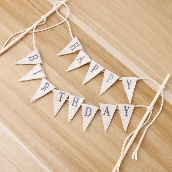 YUNLIGHTS Handmade Cake Topper Garland for Birthday Cake Decoration Assorted Colors