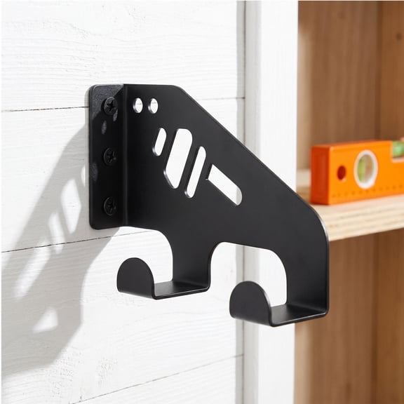 YUNLIGHTS Heavy Duty Chainsaw Wall Holder Black Storage Rack for Garage Tool Organization and Safety