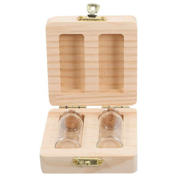 YUNLIGHTS Umbilical Cord Keepsake Box Fetal Hair Storage Box Multi Wood 1 Set