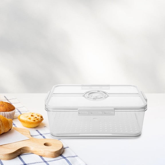 YUNLIGHTS Airtight Kitchen Bread Box with Built in Timer for Freshness Preservation and Easy Access