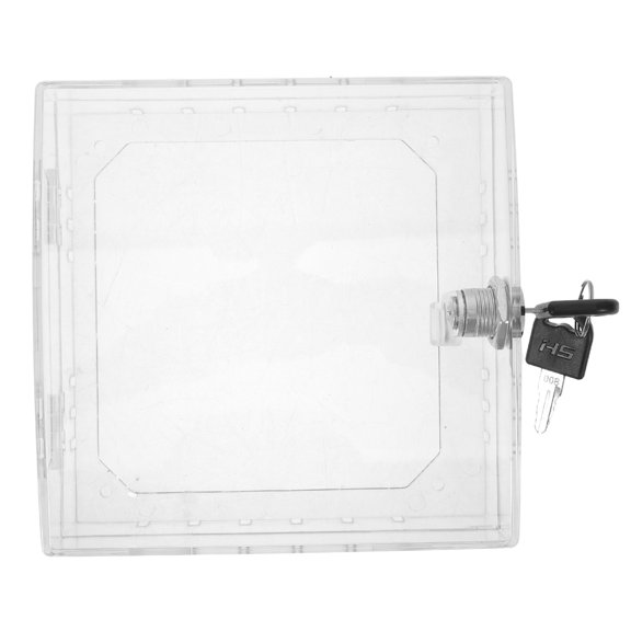 YUNLIGHTS Large Clear Acrylic Thermostat Lock Box with Key for Secure Temperature Control At Home
