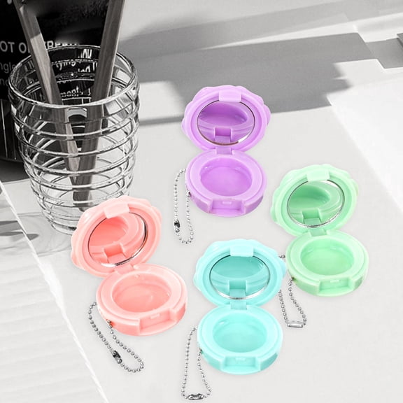 YUNLIGHTS  Lipstick Box Sturdy Makeup Container Blush Travel Powder Small 3.3X3.3CM Plastic