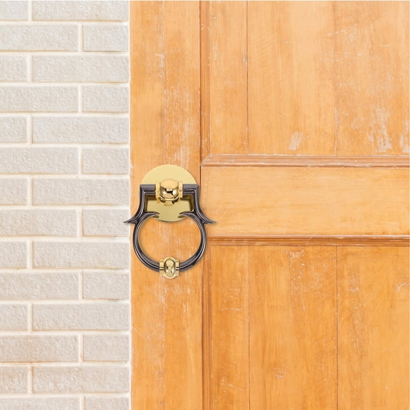 YUNLIGHTS Metal Zinc Alloy Door Knocker with Crisp Sound for Front Door Modern Vintage Style