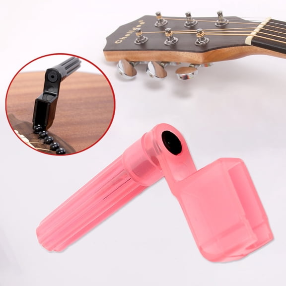 YUNLIGHTS Multi Functional Pink String Winder and Pin Puller for Guitar Bass Mandolin Banjo Dobro Ukulele