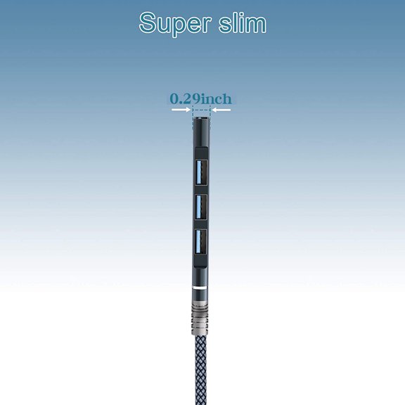 YUNLIGHTS Multi USB Port Hub USB 3.0 Adapter for Laptop with Fast Data Transmission