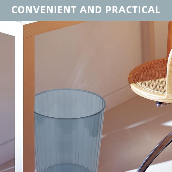 YUNLIGHTS Transparent Household Trash Can Simple Design Waste Bin for Kitchen Bathroom Office
