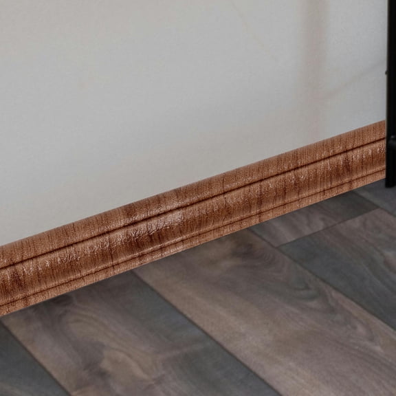 YUNLIGHTS Thickened Coffee Baseboard Border Pe Foam Wall Trim for Home Decor