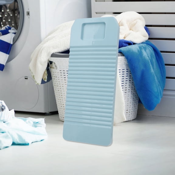 YUNLIGHTS Plastic Rectangle Washboard for Laundry Sky Blue Handheld Household Washing Board with Anti Slip Surface