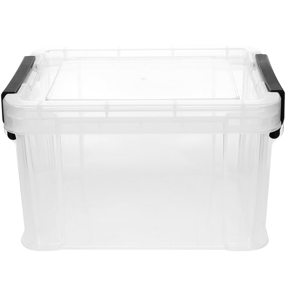 YUNLIGHTS Plastic Storage Box with Lid for Bedroom Kitchen Living Room Sundries Holder