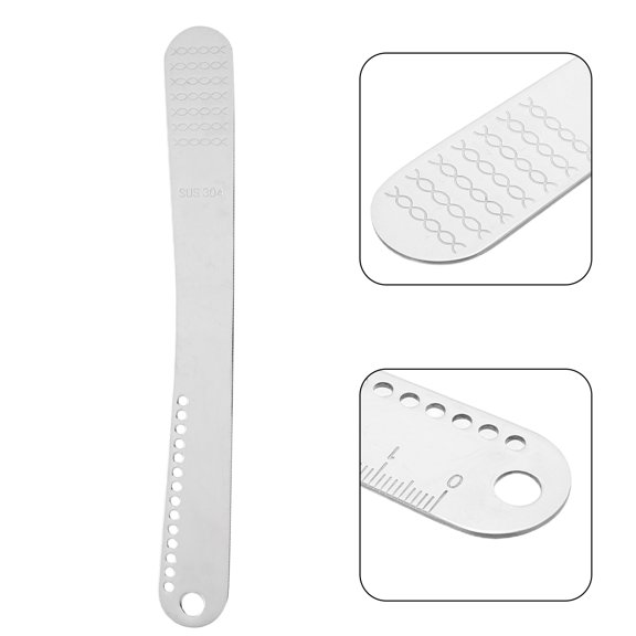 YUNLIGHTS Plated Silver Multifunctional Dough Measuring Guide with Clear Markings for Pizza and Pastry Preparation