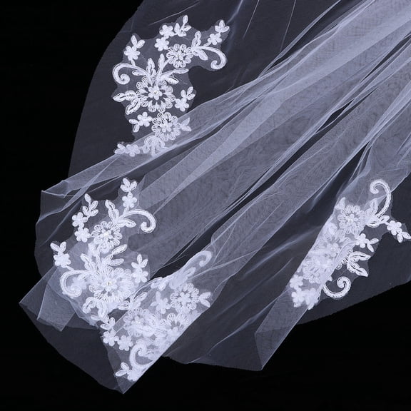 YUNLIGHTS Short Bridal Veils White Wedding Veil with Metal Comb for Easy Hair Attachment