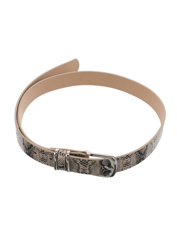 Soft Faux Snakeskin Waist Cinching Belt Adjustable Wide High Waist for Dresses
