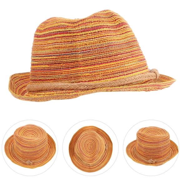 YUNLIGHTS Straw Sun Hat Women Raffia Straw 1Pack Bohemian Sun Protection for Beach Leisure Vacation