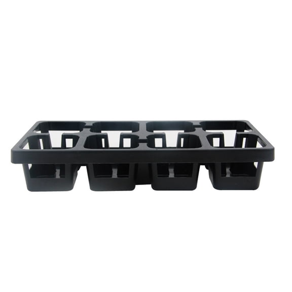 YUNLIGHTS Succulent Planter Pot 8 Cells Nursery Tray Black Plastic for Home Gardeners 1Pack