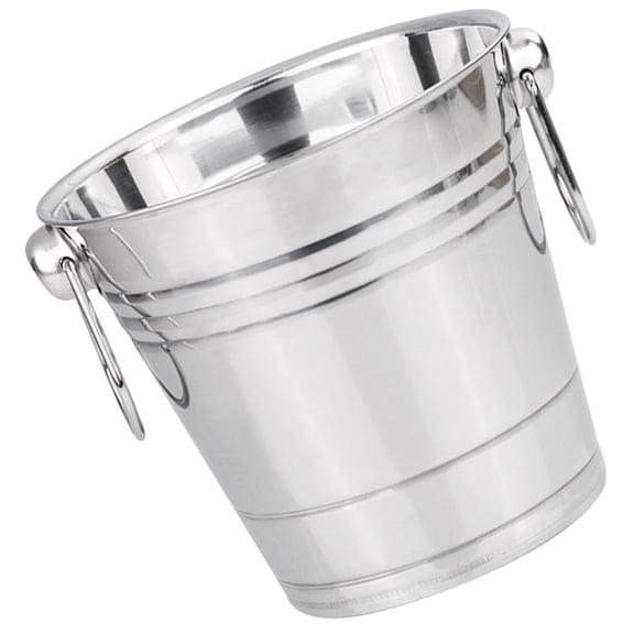 YUNLIGHTS Stainless Steel Ice Bin for Bar Wine and Beer Storage Plated Silver