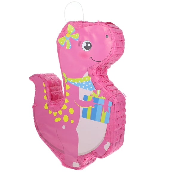 YUNLIGHTS Three Dimensional Pink Dinosaur Pinata Party Decoration with Candy Holder for Birthdays