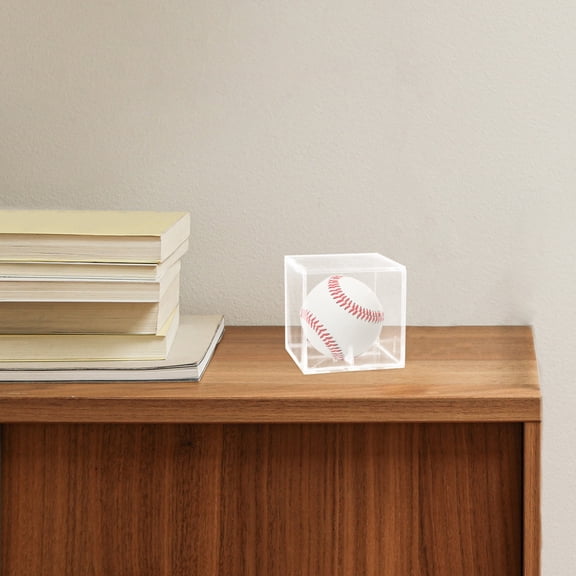 YUNLIGHTS Transparent Baseball Container Multipurpose Display Box for Collectibles Home Storage