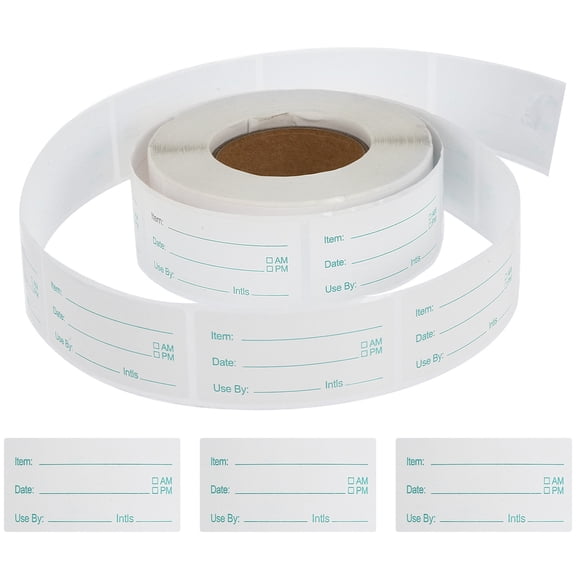 YUNLIGHTS Transparent Food Date Labels Writable Stickers for Freezer and Refrigerator Containers