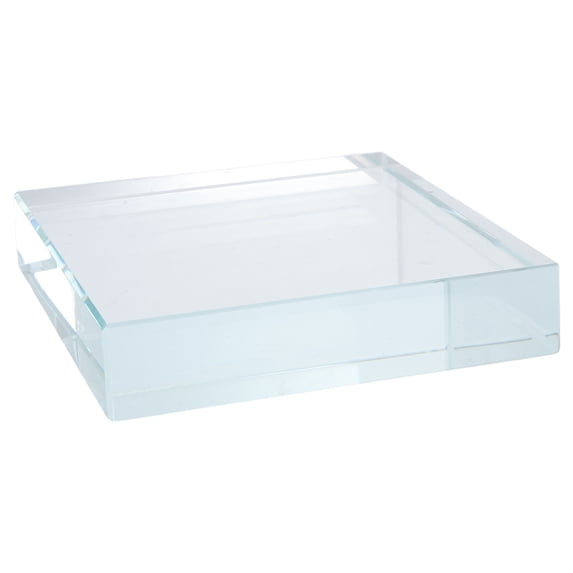 YUNLIGHTS Transparent Glass Paperweight Block for Office Desk Decor and ...