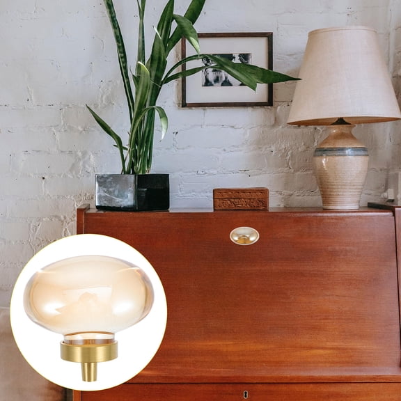 YUNLIGHTS Crystal Door Handle Light Brown Copper and Crystal for Cabinet and Wardrobe