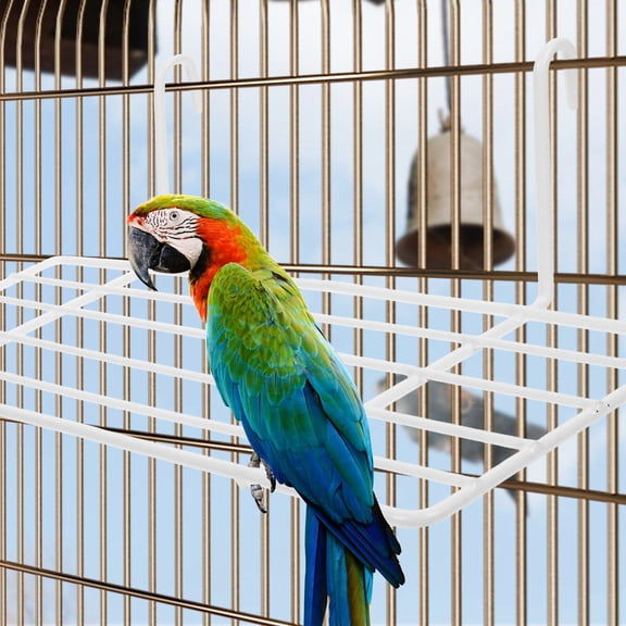 YUNLIGHTS Wear Resistant White Parrot Stand for Cage Birds Stable Climbing Resting Perch