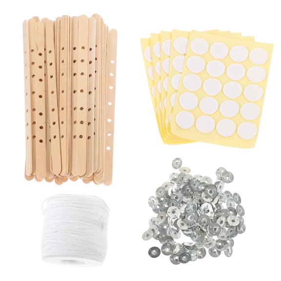 YUNLIGHTS Wick Centering Devices and Candle Wicks Assorted Color Wood 1 Set