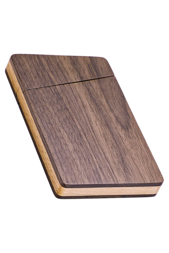 Wooden Card Holder Rectangular Magnetic Box Credit Card Storage Box Men Business present