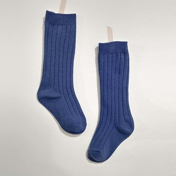 YUNLIUU Baby Girls Knee High Socks Toddler Long Socks Cotton School Uniform Socks Athletic Tube Socks Casual Dress Socks Long Tube Stockings for Girls Boys Kids 8-12 Years