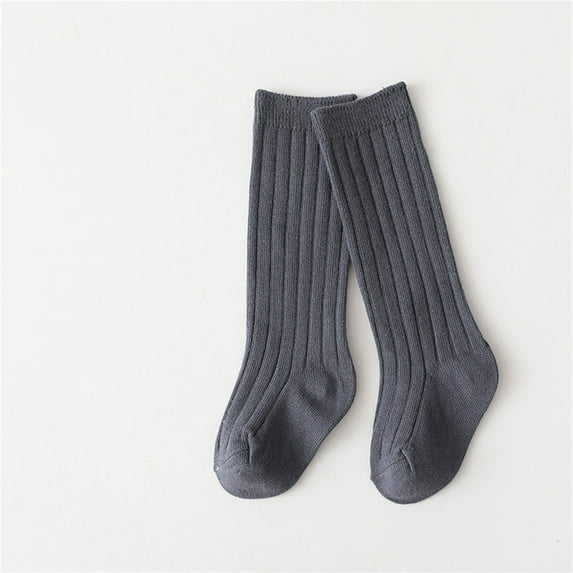 YUNLIUU Baby Knee High Socks Cotton Socks Kids Athletic Tube Socks Long Tube Stockings Socks for Toddler Kids Boys Girls 3-8 Years