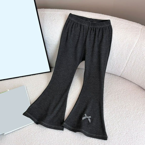 YUNLIUU Baby Leggings Toddler Footless Tights Ruffle Leggings Cotton Stockings Pants Knit Ribbed Tights Stocking Pants Winter Warm Pant Trouser for Toddlers 4-5 Years