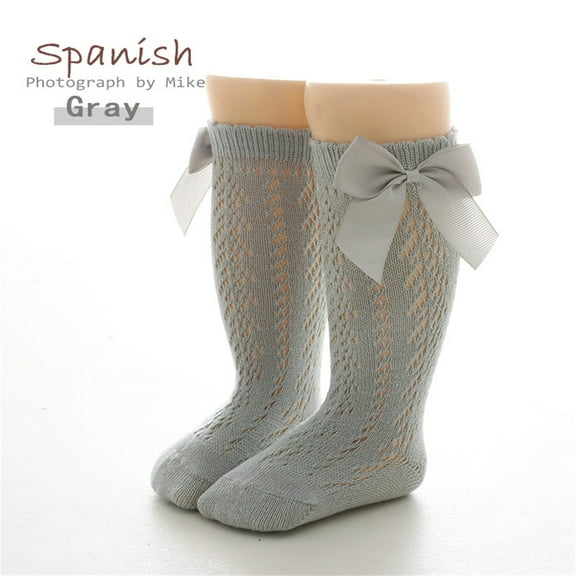 YUNLIUU Kids Knee High Socks Toddler Long Socks Cotton Uniform Socks Boys Girls Boot Socks Breathable Seamless Kids Knee High Stockings for Kids 6-12 Months