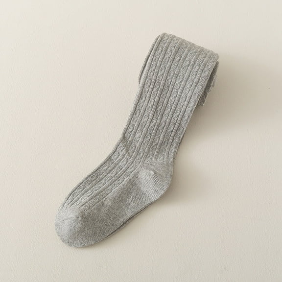 YUNLIUU Toddler Girls Cable Knit Leggings Cotton Solid Leggings School Uniform Warm Stockings Pantyhose Pantyhose Leggings Stocking Pants for Little Girls 12-18 Months