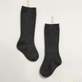 thumbnail image 1 of YUNLIUU Toddler Girls Knee High Socks Cotton Uniform Socks Calf Athletic Tube Socks Breathable Seamless Kids Knee High Stockings for Birthday Gifts 1-12 Years, 1 of 3