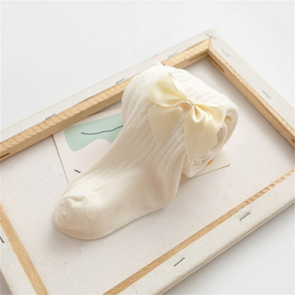 YUNLIUU Toddler Girls Winter Tights Cotton Solid Leggings School Uniform Warm Stockings Pantyhose Warm Winter Stocking Pants for Kids Size 5-6