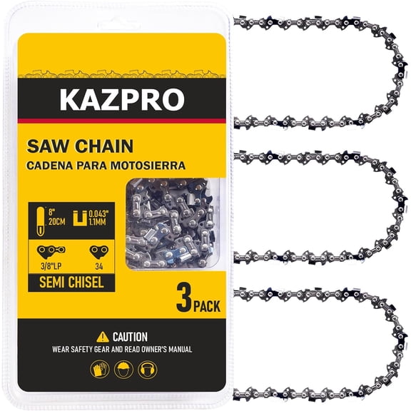 YUNMEIYI 14 Inch Chainsaw Chain 52 Drive Links, 3/8" LP Pitch, .050" Gauge, Low kickback, Lubrication System Chainsaw Blade fits Craftsman, Echo, Homelite, Poulan, Ryobi, Wrox, etc, KP-S52 (3 Pack)