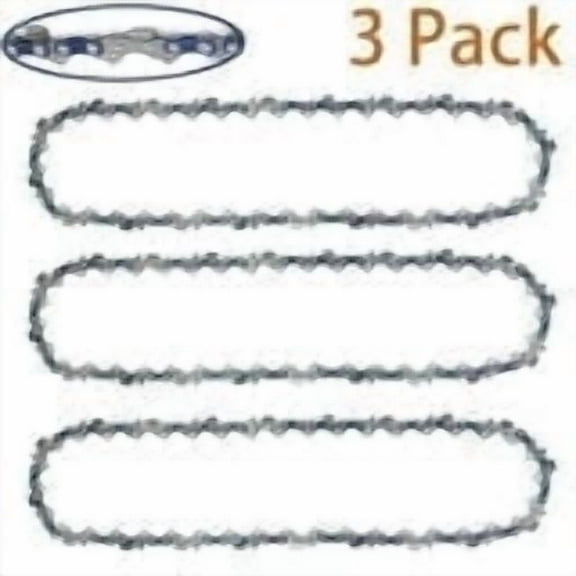 YUNMEIYI 3 Pack 16 Inch Chainsaw Chain 3/8" LP Pitch, .050" Gauge, 56 Drive Links, Low kickback, Lubrication System Chainsaw Blade fits Echo, Craftsman, Poulan, Homelite, Greenworks, etc, KP-S56
