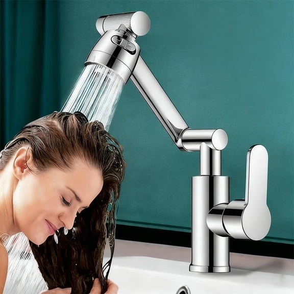 YUNMEIYI Smart Faucet Bathroom Sink Kitchen 1080Swivel Multifunction Splashproof Basin Faucet Countertop Hot & Cold Tap Accessorie