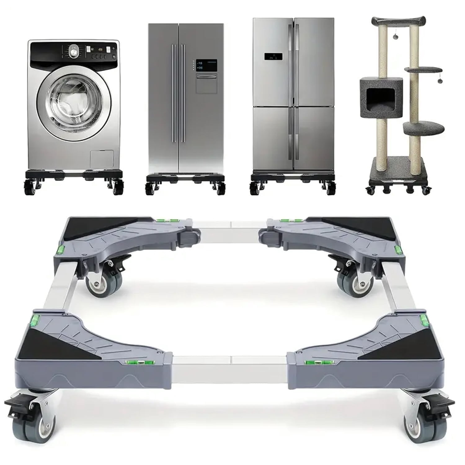 YUNMEIYI Mini Fridge Stand,Raised Base Adjustable Mini Refrigerator Stand,Christmas Tree Platform,Pedestal Stand, 4 Strong Feet Washer and Dryer Stand,Base for Heavy weight
