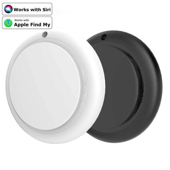 YUNOVA 2 Pack Item Tracker, Compatible with Apple Find My Network, Global Bluetooth Locator with Left-Behind Alert, Slim Anti-Loss Device for Keys, Wallet, Pets, Luggage