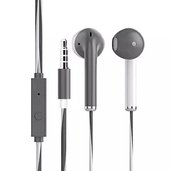 YUNOVA 3.5mm Wired Earphones with HiFi Clear Sound & Built-in Mic, Ergonomic In-Ear Headphones for Music/Gaming/Sports/Online Classes, Compatible with iPhone iPad Android Devices