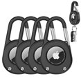 thumbnail image 1 of YUNOVA 4 Pack IPX8 Waterproof AirTag Holder Keychain, Heavy Duty Hard PC Case with Carabiner & Secure Lock, Dual Mode Compatible with Apple AirTag 1st & 2nd Gen for Keys Luggage Backpack, 1 of 7