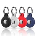 thumbnail image 1 of YUNOVA 4 Pack Shockproof Silicone AirTag Holder Keychain, Scratch Resistant Protective Case, Compatible with Apple AirTag, Anti-Lost Cover for Keys Pet Collar Bag, 1 of 10